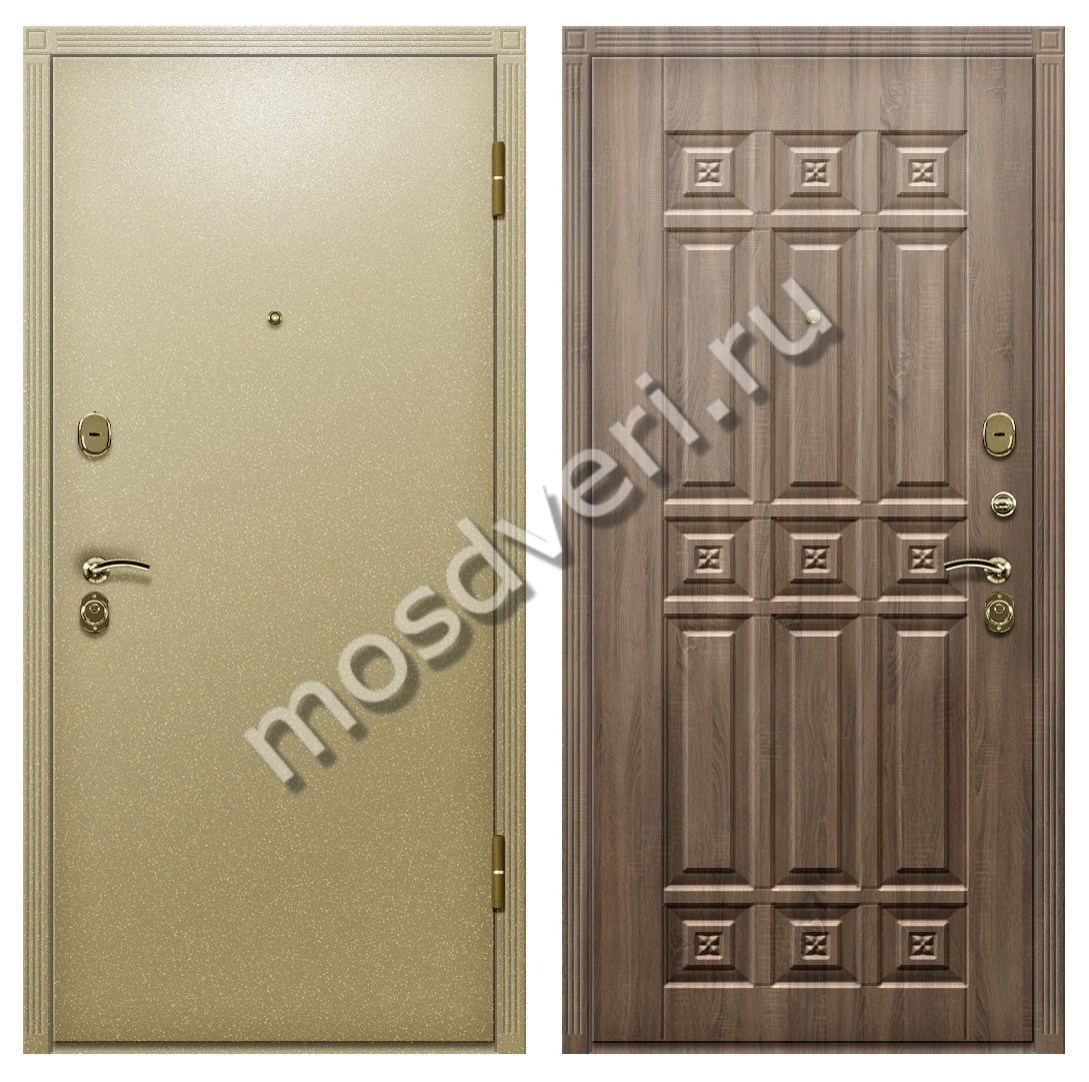 Одностворчатая дверь в частный дом порошок и МДФ панели под дуб сонома - купить от производителя Мосдвери Одностворчатая дверь в частный дом порошок и МДФ панели под дуб сонома