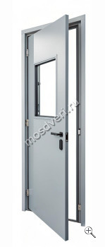 Дверь входная серая с окном СДД-026 - купить от производителя Мосдвери Дверь входная серая с окном СДД-026