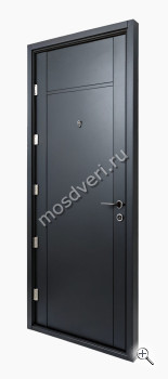 Входная дверь черная со звукоизоляцией ЧДД-014 - купить от производителя Мосдвери Входная дверь черная со звукоизоляцией ЧДД-014